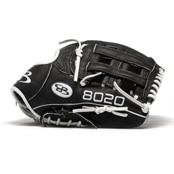 8020 Advanced Fielding Glove with B4 H-Web and Conventional Back Black/White