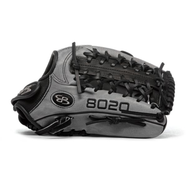 8020 Advanced Fielding Glove with B17 T-Web and Velcro Strap Gray/Black