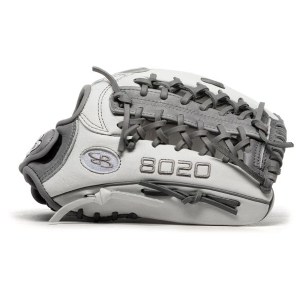 8020 Advanced Fielding Glove with B17 T-Web and Velcro Strap White/Gray