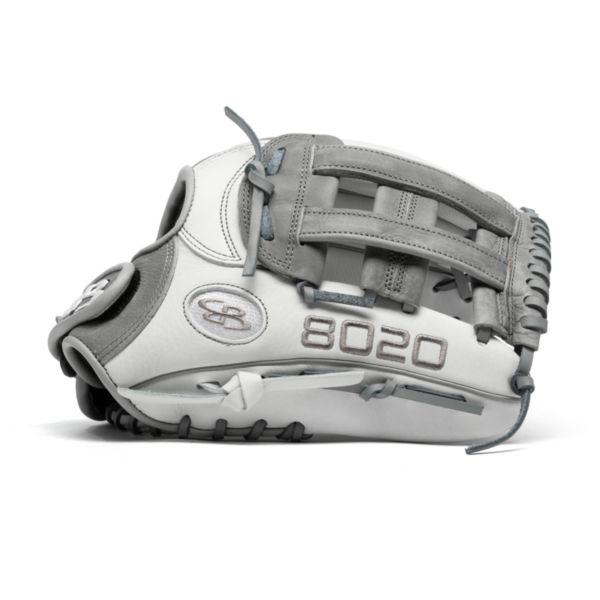 8020 Advanced Fielding Glove with B4 H-Web and Velcro Strap White/Gray