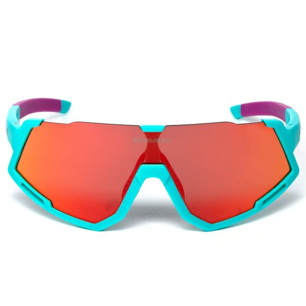 Boombah Auspex Falcon Sunglasses Aqua/Fuchsia/Flame