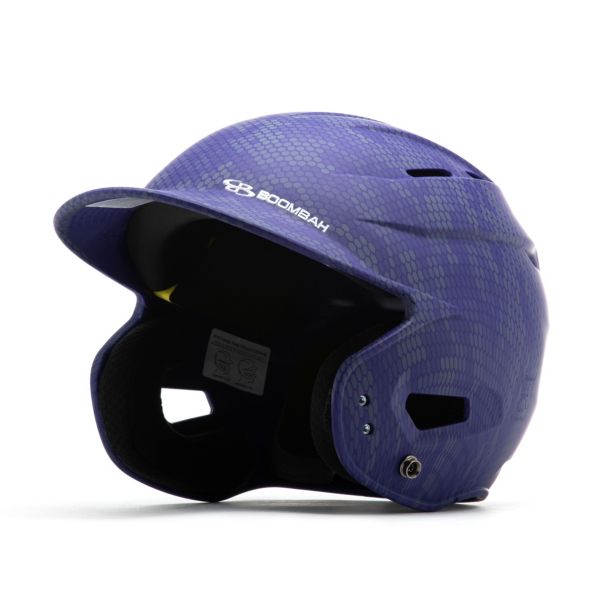 Boombah DEFCON Swarm Camo Batting Helmet Sleek Profile Purple