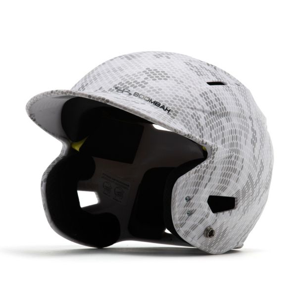 Boombah DEFCON Swarm Camo Batting Helmet Sleek Profile White