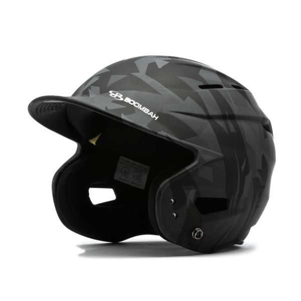 Boombah DEFCON Stealth Camo Batting Helmet Sleek Profile Black