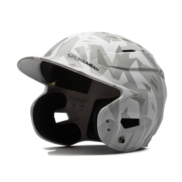 Boombah DEFCON Stealth Camo Batting Helmet Sleek Profile White