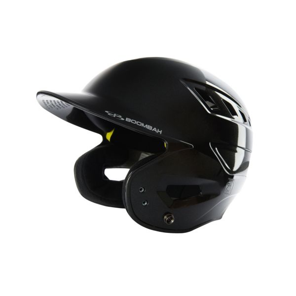 Boombah DEFCON Metallic High Gloss Solid Batting Helmet Metallic Black
