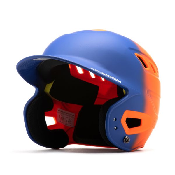 Boombah DEFCON Matte Fade Batting Helmet Royal/Orange