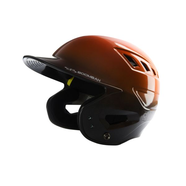 Boombah DEFCON Metallic High Gloss Fade Batting Helmet Metallic Orange/Metallic Black