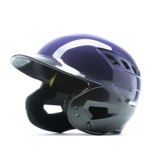 Boombah DEFCON Metallic High Gloss Solid Batting Helmet Metallic Purple/Metallic Black