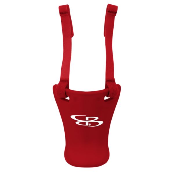 Boombah DEFCON Catcher's Rubberized Throat Guard Red