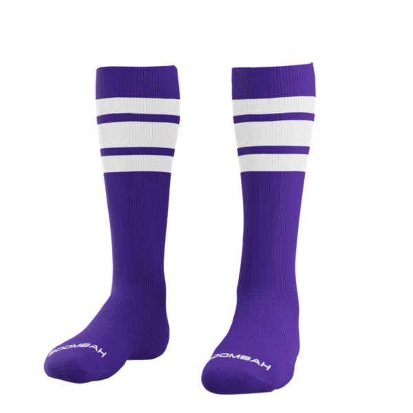 Classic Striped Socks Purple/White