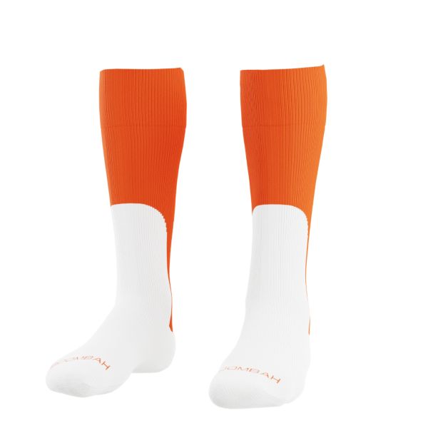 Basic Mock Stirrup Socks Orange/White