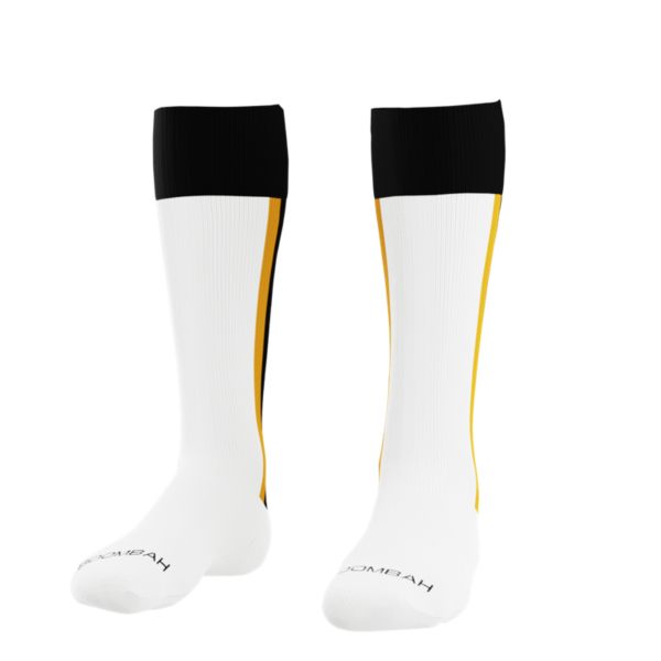 Loaded Mock Stirrup Socks White/Black/Gold