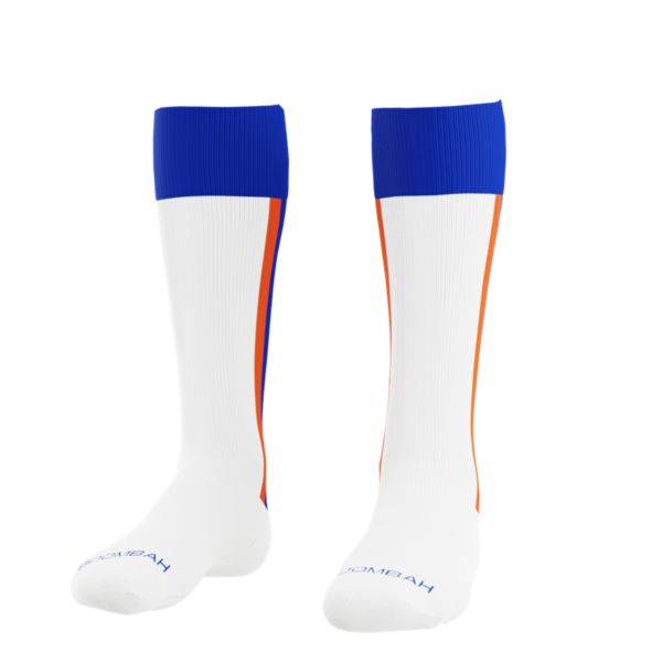 Loaded Mock Stirrup Socks White/Royal/Orange