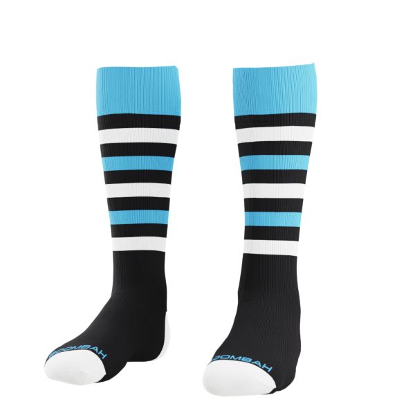 Gameday Multi Striped Socks Black/White/Columbia