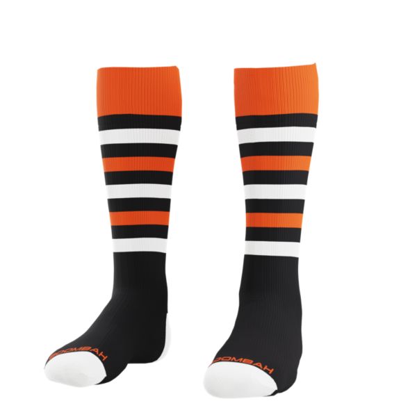Gameday Multi Striped Socks Black/White/Orange