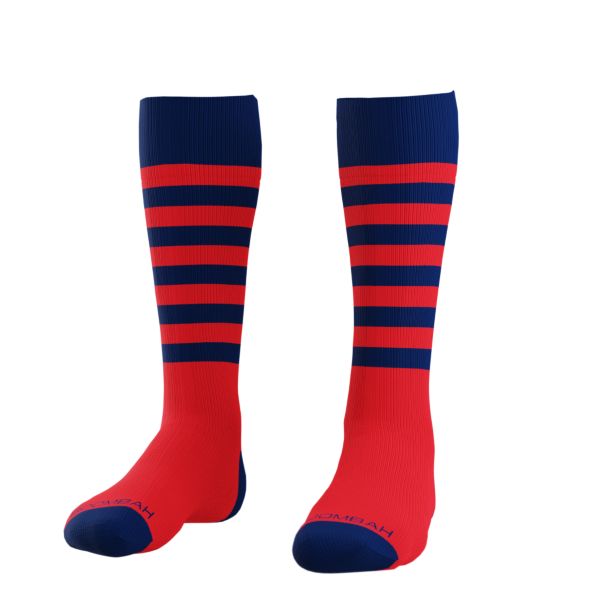 Highlight Multi Striped Socks Red/Navy