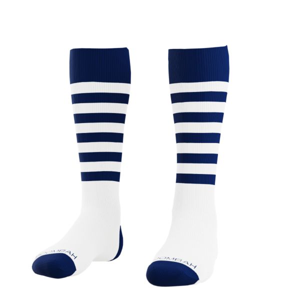 Highlight Multi Striped Socks White/Navy