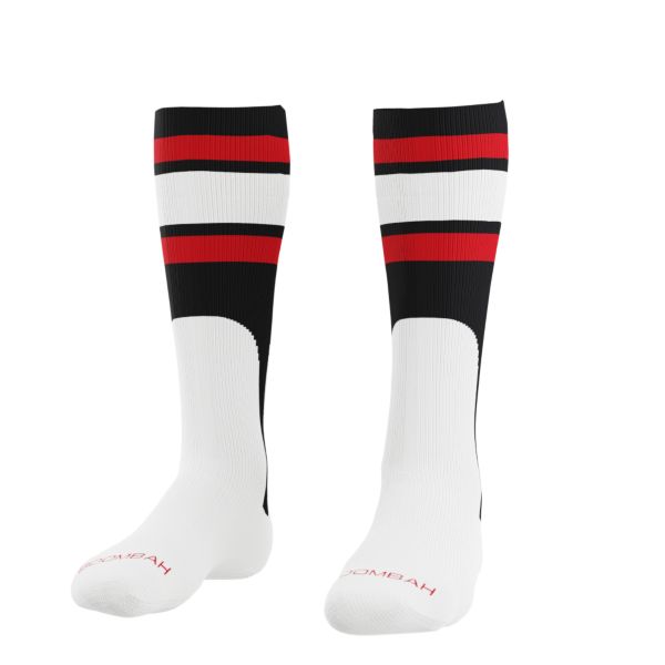 Men's Striped Mock Stirrup Socks Black/White/Red