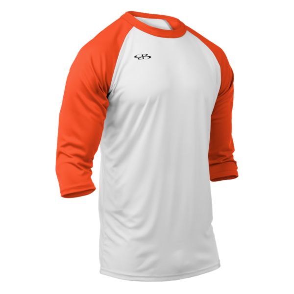 Men's Cannon Performance 3/4 Sleeve Shirt White/Orange