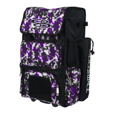 purple baseball bag