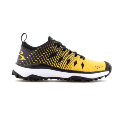black and gold baseball turf shoes