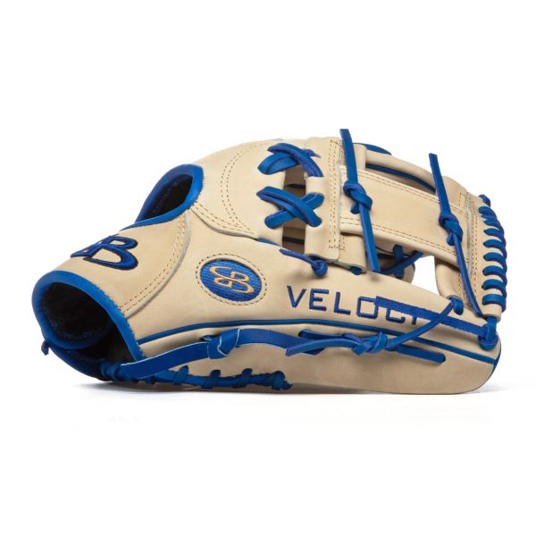 Veloci GR Series Baseball Fielding Glove with B3 I-Web and Soft Cowhide Leather Blonde Tan/Royal Blue