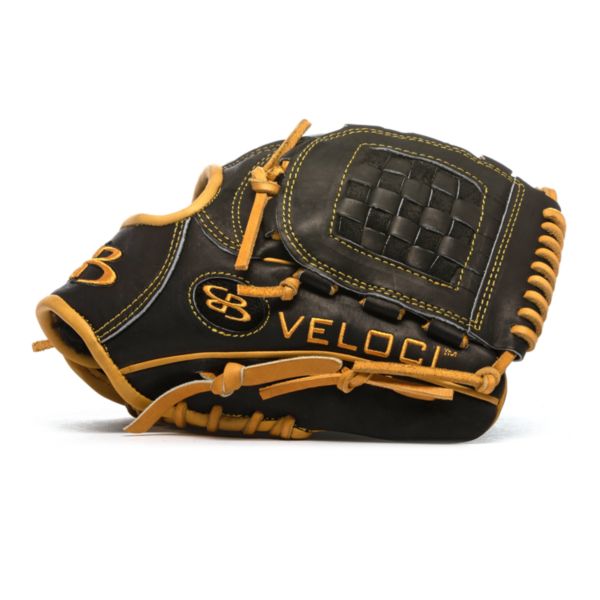 Veloci GR Series Baseball Fielding Glove with B7 Basket Web and Soft Cowhide Leather Black/Tan