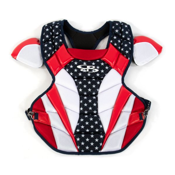 Boombah DEFCON Women's Chest Protector Flag Navy/Red/White