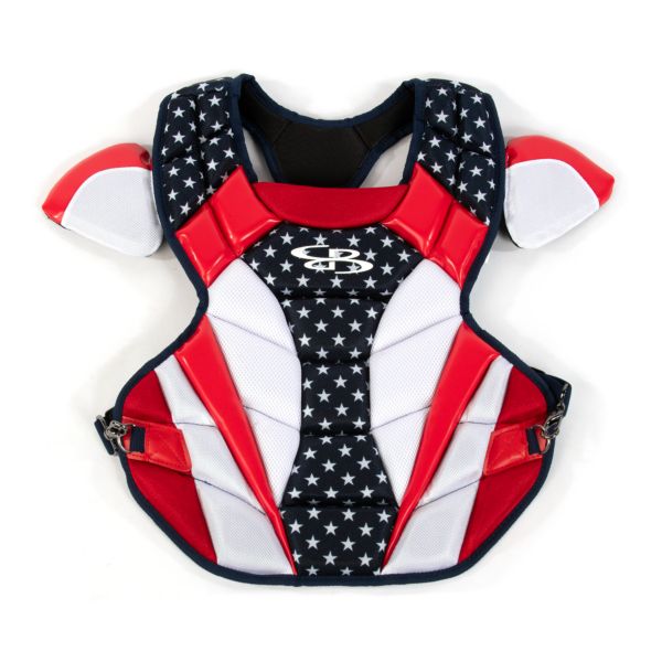 Boombah DEFCON Youth Chest Protector Flag Navy/Red/White