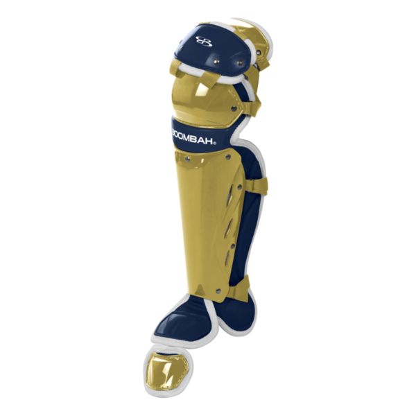 Boombah Youth DEFCON Shin Guards Vegas Gold/Navy