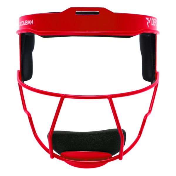 Boombah DEFCON Solid Steel Fielder's Mask Red