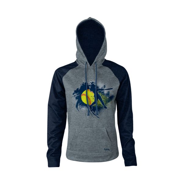 Women's Verge Softball Connect Hoodie Gray/Navy