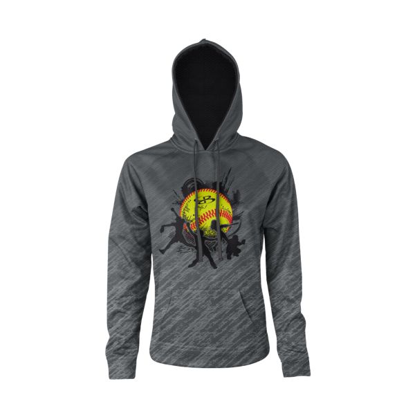 Women's Verge Softball Game Hoodie Charcoal/Black