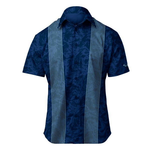 Men's Breeze Loose Fit Button Down Navy/Royal Blue/Ice Blue