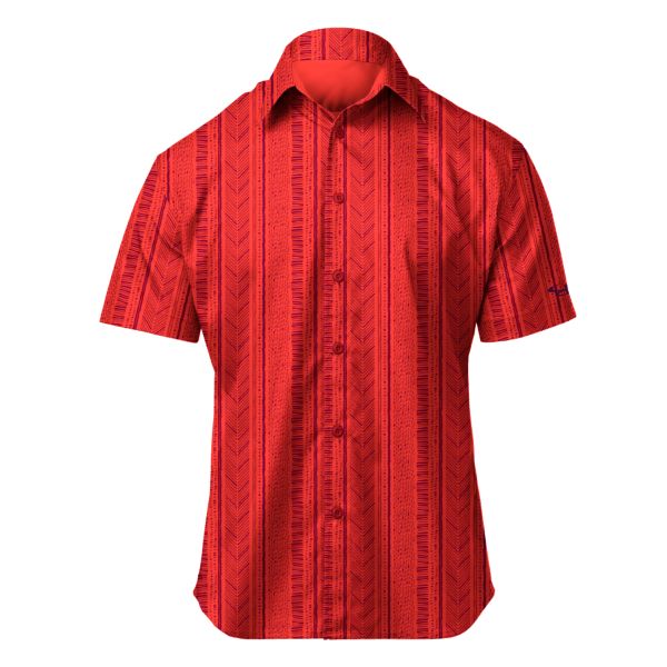Men's Delight Loose Fit Button Down Red/Poppy/Sangria