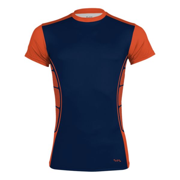 Youth Arma S/S Compression Tee Navy/Orange