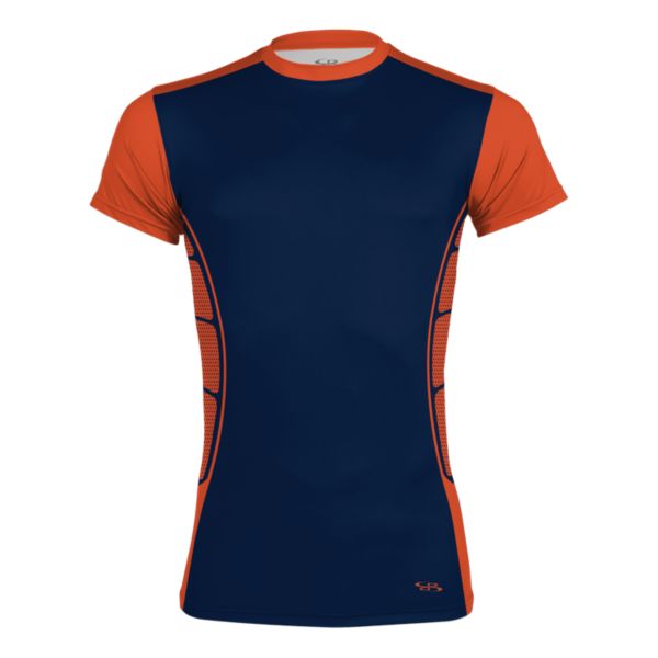 Youth Arma S/S Compression Tee Navy/Orange