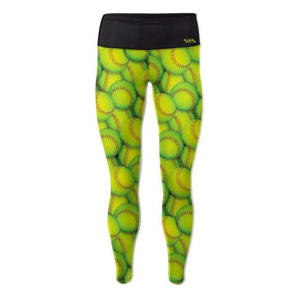 Girl's Softball Game Ball SuperLux Legging Optic Yellow/Black