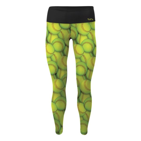 Women's Softball Game Ball Legging Optic Yellow/Black