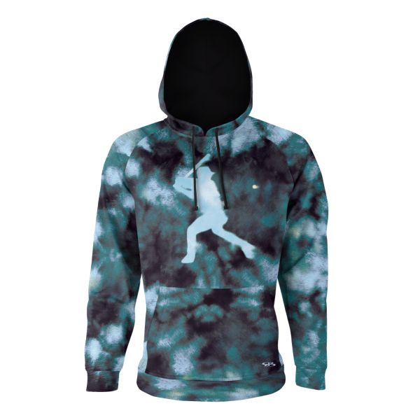 Men's Contact Fleece Hoodie Black/Columbia Blue