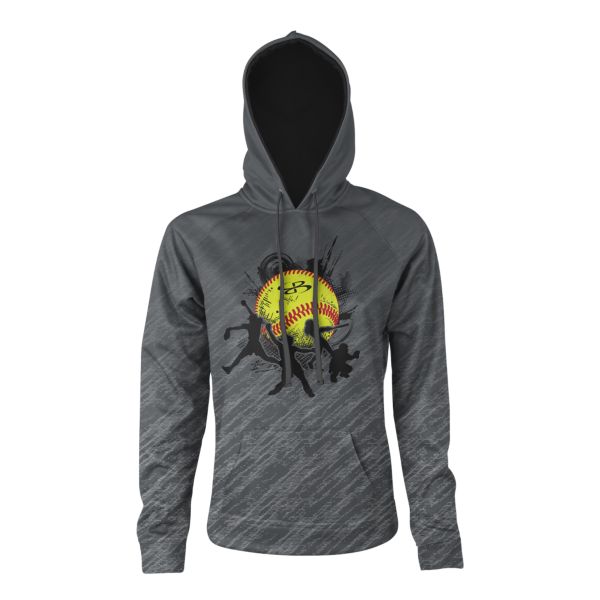 Girl's Softball Game Fleece Hoodie