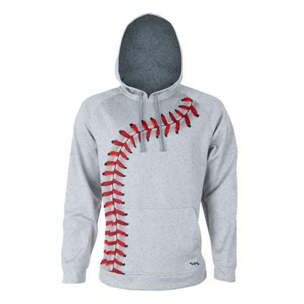 Boy's Baseball Seams Fleece Hoodie Arctic Gray/Red/Black