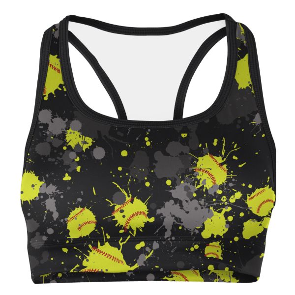 Women's Softball Splatter 3.0 Black/Optic Yellow/Red