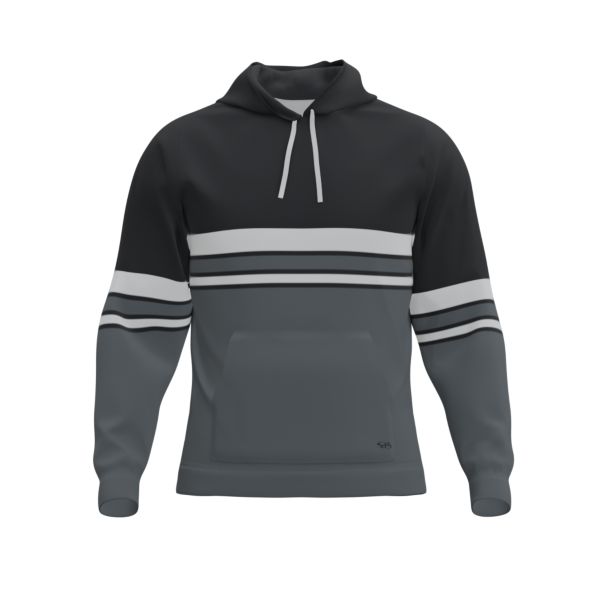 Men's Fleece Hoodie (872-3025) Black/White/Charcoal