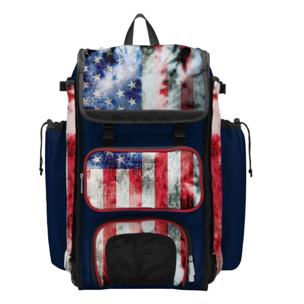 Catcher's Superpack Bat Bag USA Old Glory Navy/Red/White