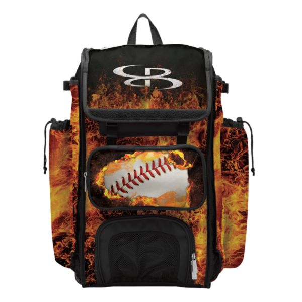 Catcher's Superpack Bat Bag Fireball Black/Orange/White