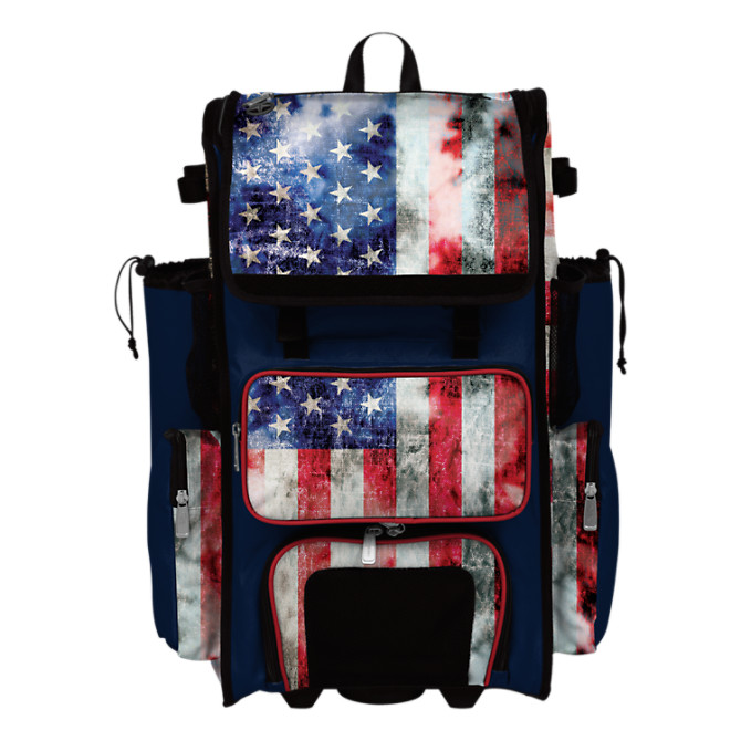 USA Pledge Black Ops Boombah Superpack 2.0 Wheeled Baseball/Softball Bat Bag 