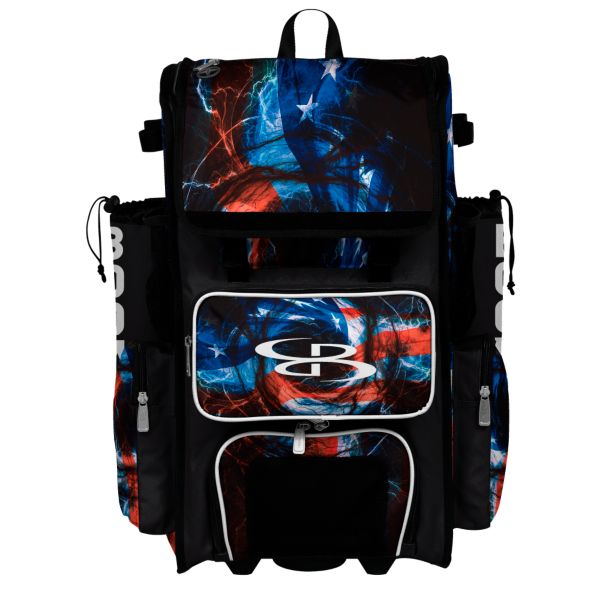 Superpack Hybrid USA Patriot Rolling Bat Bag