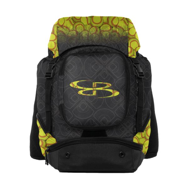 Commander Bat Pack Softball Black/Optic Yellow/Red